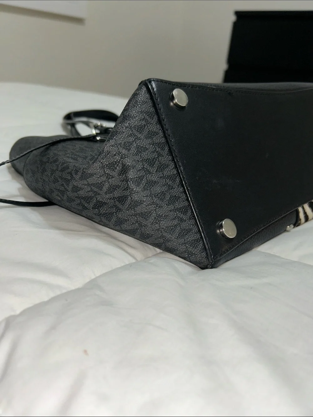 Michael Kors Black Zebra Tote Bag
